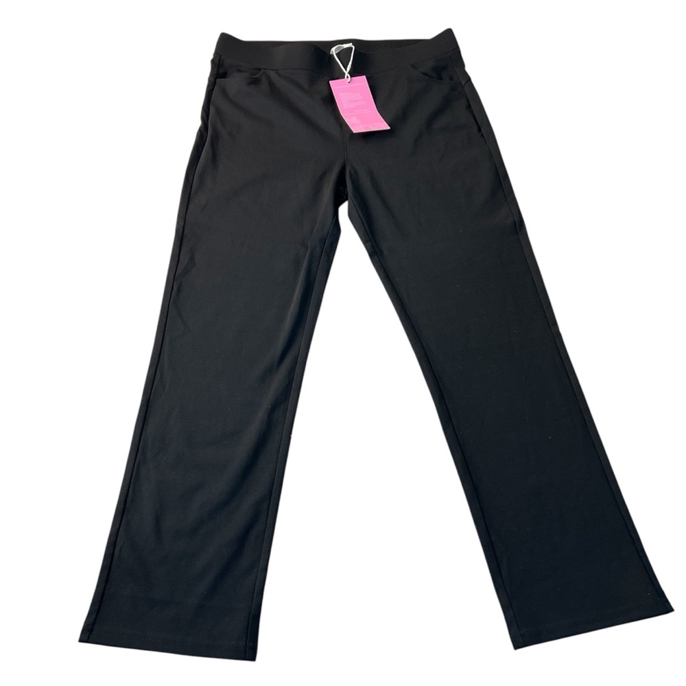Ginsay Black Stretchy Pull On Pants Size XL Functional Front Pockets